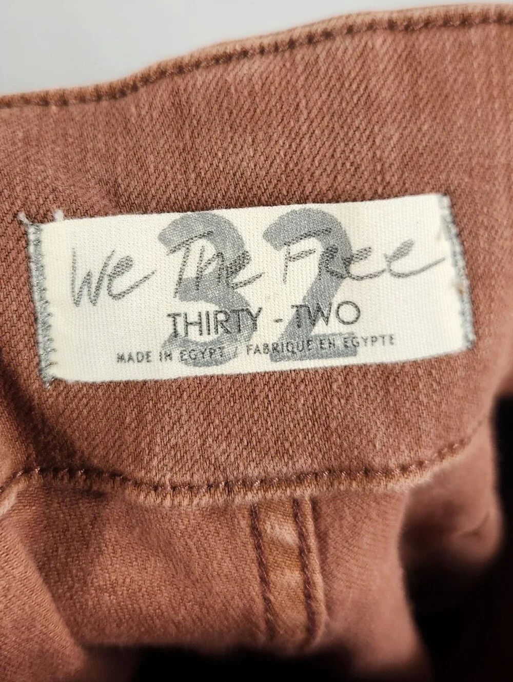 Free People We The Free Jayde High Rise Flare Jeans Rust Brown Size 32 NWT